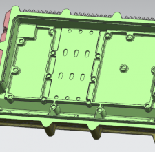 散热片的外壳压铸模具3d设计图