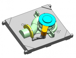 水泵外壳翻砂铸造3D模具图